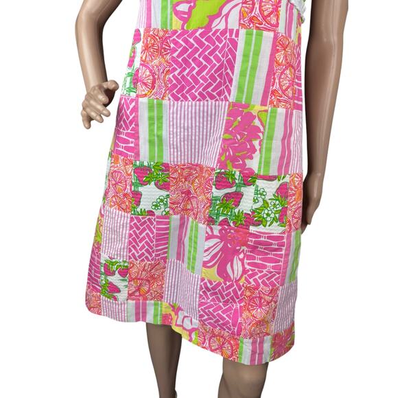 Lilly Pulitzer Bowen Buy Local Fruit Patchwork Strapless Dress 8 - Picture 8 of 13
